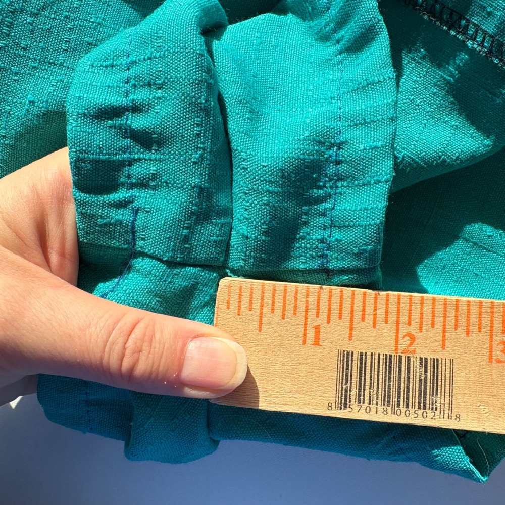 Vintage Teal High Waisted Pleated Shorts Women's Size 6 Casual Summer Beach - Picture 5 of 7